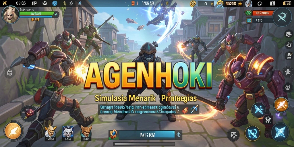 Tampilan gameplay menarik dari AGENHOKI yang penuh warna.