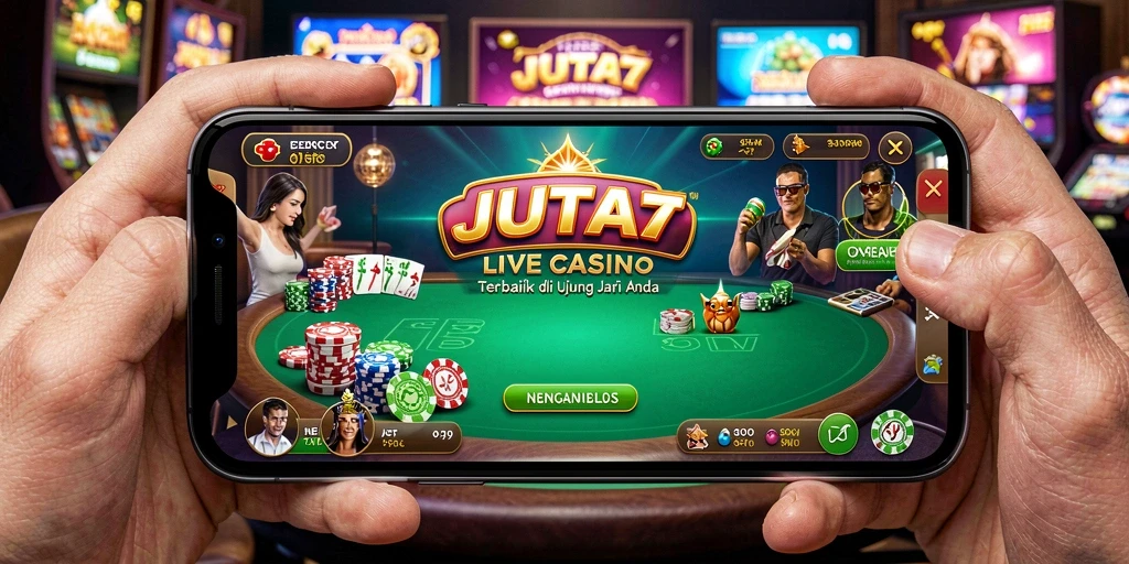 Gameplay Live Casino di JUTA7 dengan dealer profesional dan permainan menarik.