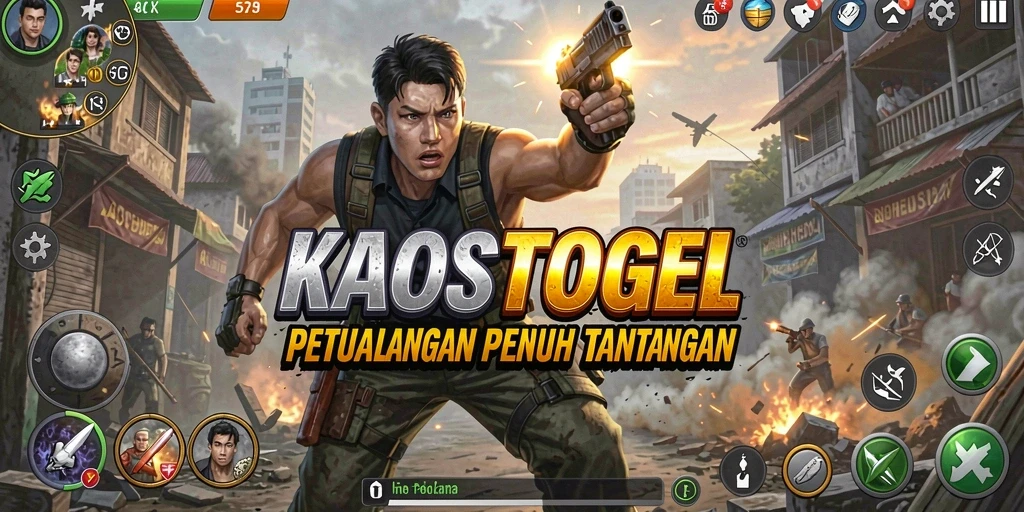 Screenshot KAOSTOGEL menampilkan pertarungan seru dengan efek visual menakjubkan.