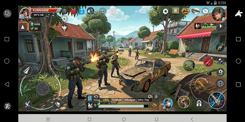 Screenshot aplikasi KURNIA898 dengan fitur utility yang menonjol.