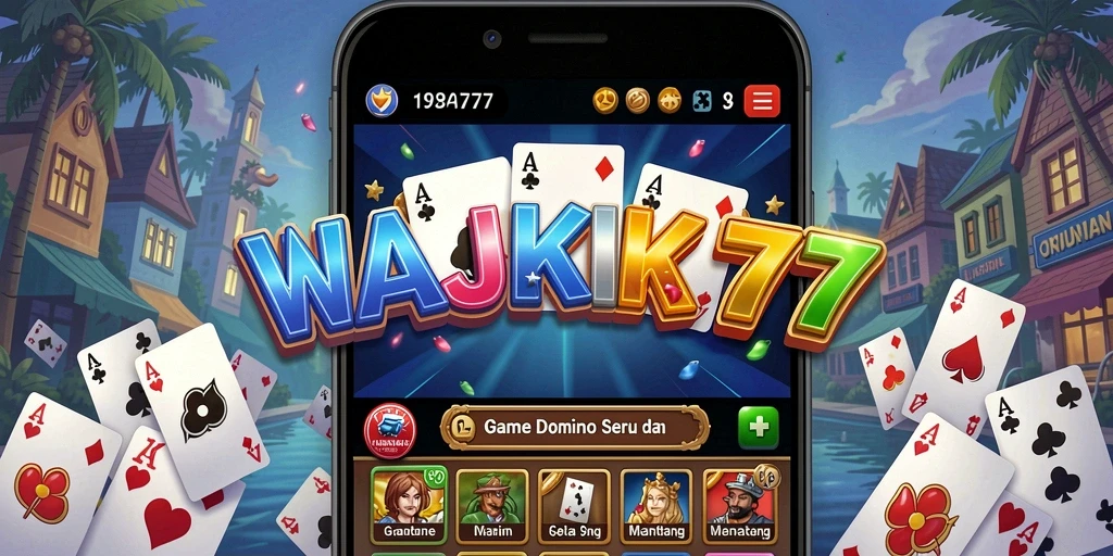 Tampilan gameplay seru WAJIK777 yang menampilkan aksi domino.