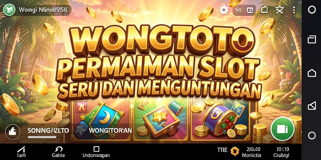 Screenshot gameplay WONGTOTO menampilkan keseruan permainan Slot yang memikat.