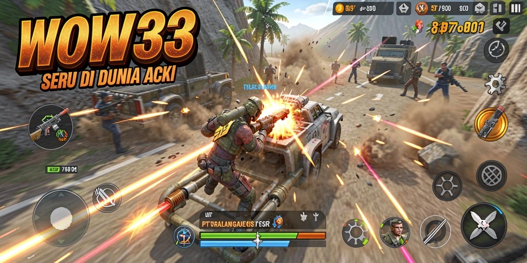 Tampilan gameplay seru di dunia aksi WOW33.